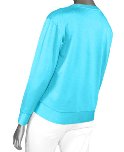 Lulu-B Super Soft Sweater- Clear Turquoise - Image 2