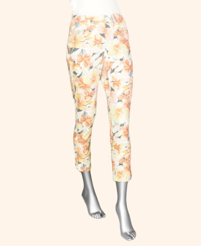 Tribal Pull On Capri - Wheat .  Tribal Style: 4936O-2021-1474