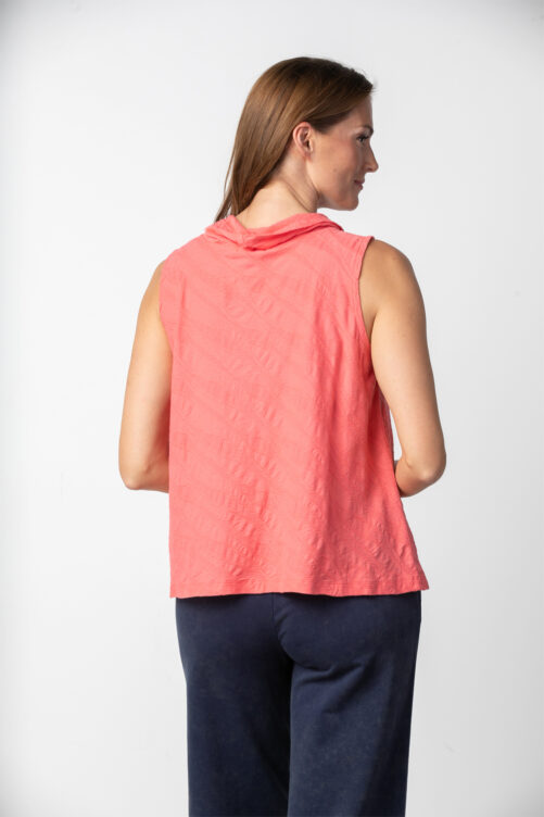 Habitat Cascade Swing Cowl Neck- Coral . Habitat Style: 16334 CRL Back