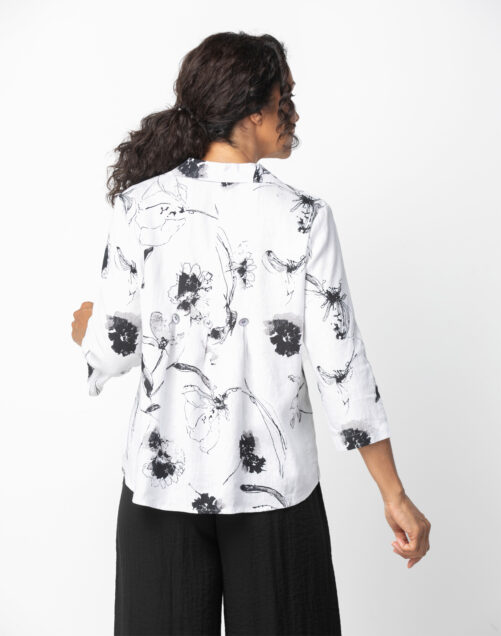 Habitat Sketched Floral Swing Shirt- White . Habitat Style: 43338 WHT Back