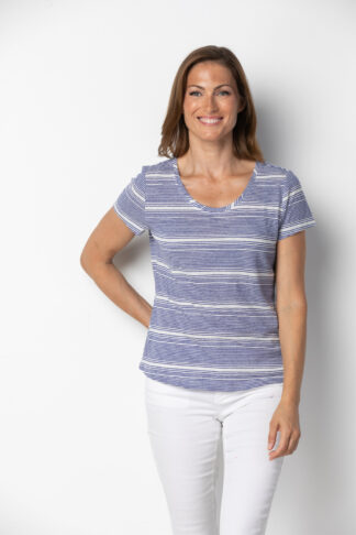 Habitat Linen Knit Tee- Royal . Habitat Style: 67101 RYL