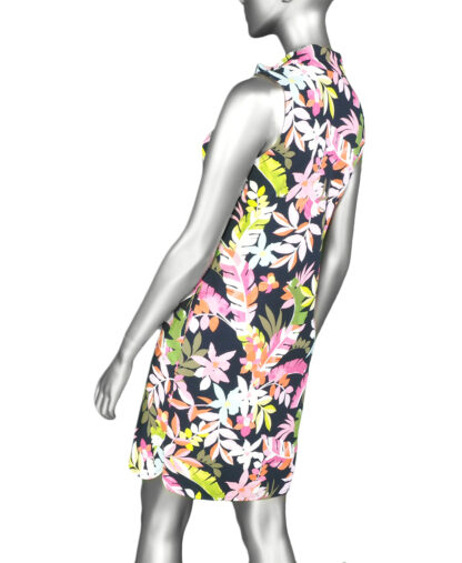 Tribal Sport Dress with Inner Short- FijiFlower . Tribal Style: 1371O-3024-2936 Back