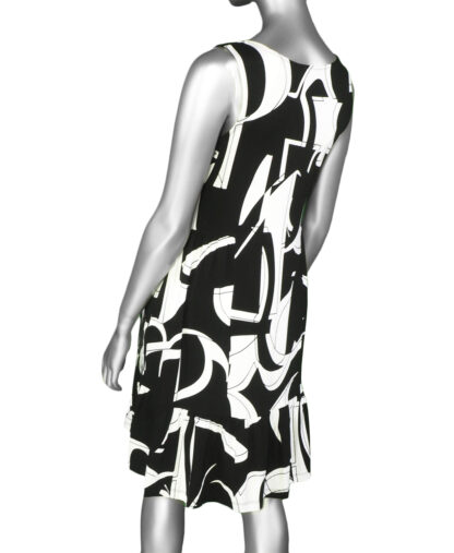 Tribal V Neck Abstract Dress- White . Tribal Style: 1340O-3457-0001 back