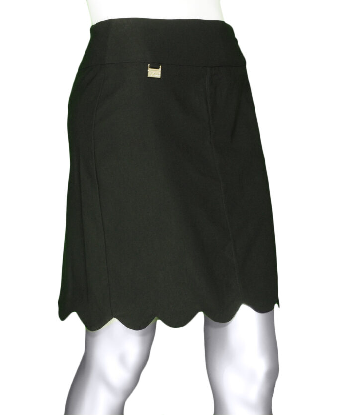 Lulu-B Scallop Skirt- Black . Style: BLD 2131 BLK