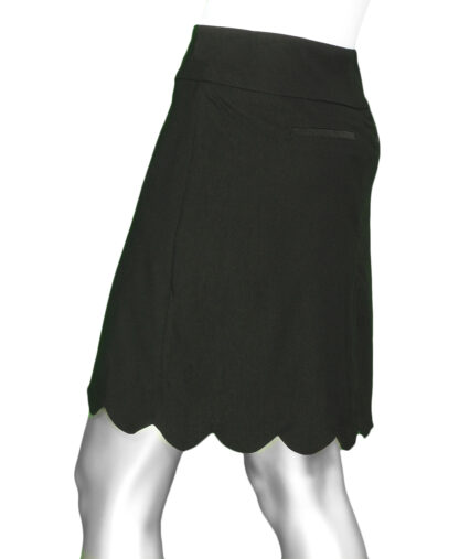 Lulu-B Scallop Skirt- Black . Style: BLD 2131 BLK rear