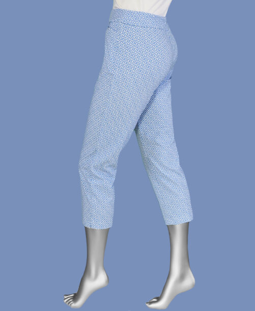 Lulu-B Printed Capri- Clear Peri & Deep Sea .  Style: BPN1675 GKDP