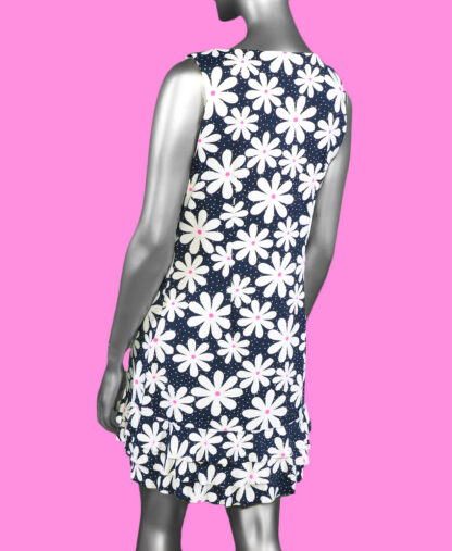 Lulu-B Ruffle Trim Dress- Daisy Navy . Style: SPX4495 DSYN Back