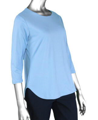 Lulu-B Scoop Neck Top- Clear Peri