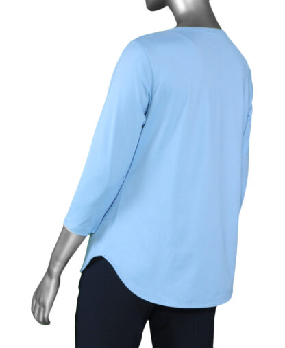 Lulu-B Scoop Neck Top- Clear Peri - Image 2