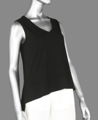 Habitat Deep Hem V Tank Top- Black .  Habitat Style: 74045 BLK