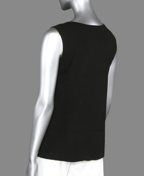 Habitat Deep Hem V Tank Top- Black .  Habitat Style: 74045 BLK Back