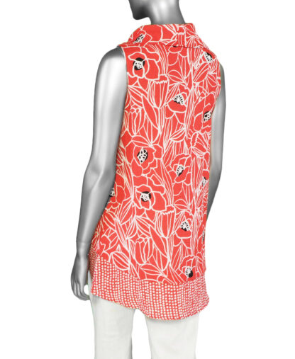 Habitat Palm Beach Floral Tunic- Tomato . Habitat Style: 32305 Back