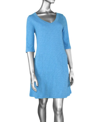 Escape Cotton Slub Patio Dress- Marina . Escape Style: 80005 MRN