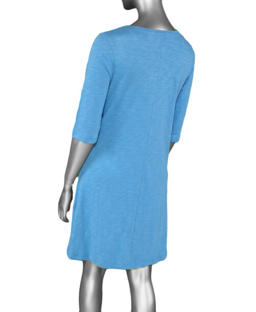Escape Cotton Slub Patio Dress- Marina . Escape Style: 80005 MRN back