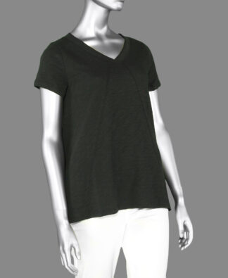 Escape Pieced V-Neck Tunic- Black . Escape Style: 10022 BLK