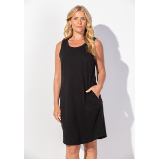 Escape Tank Dress- Black . Escape Style: 80003 BLK