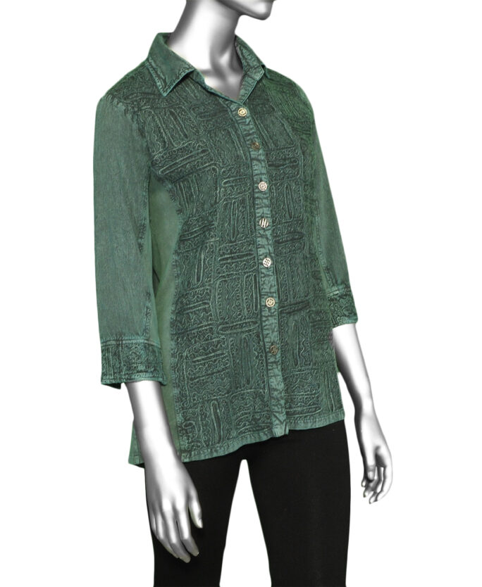 Parsley and Sage Belinda Shirt- Green. Parsley & Sage Style: F540G