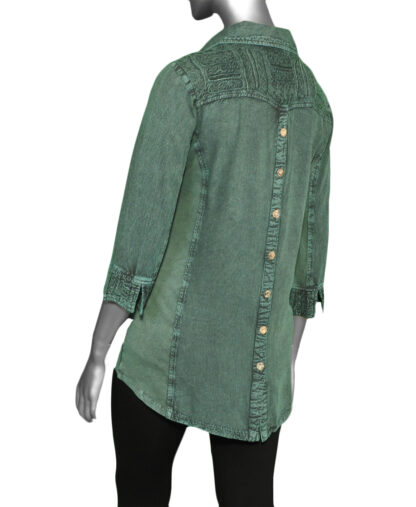 Parsley and Sage Belinda Shirt- Green. Parsley & Sage Style: F540G Back