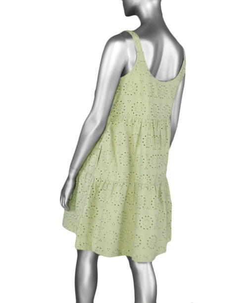 Tribal Lined Tiered Dress- Bay Leaf . Tribal Style: 1332O-3746-2399 back
