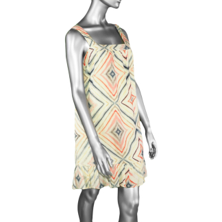 Tribal Lined Dress with Racer Back- Pink Monet . Tribal Style: 7797O-4786-2953