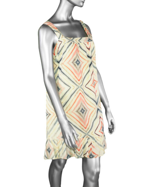 Tribal Lined Dress with Racer Back- Pink Monet . Tribal Style: 7797O-4786-2953