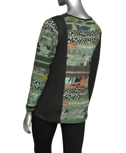 Parsley and Sage Pocket Top- Olive . Style: W221C14 Back