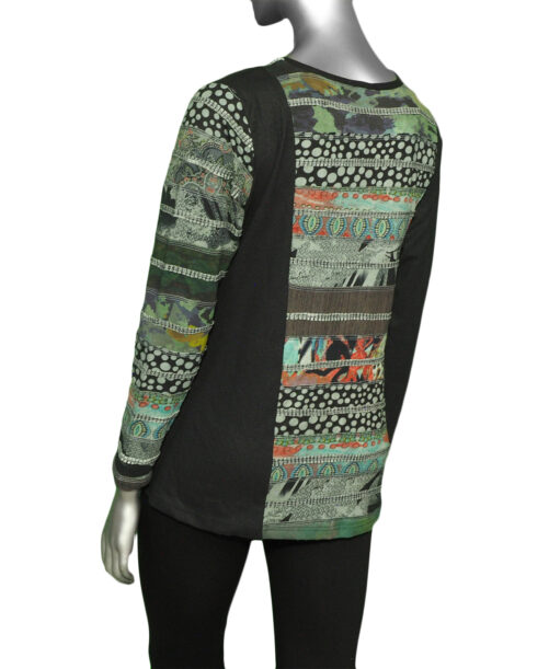 Parsley and Sage Pocket Top- Olive . Style: W221C14 Back