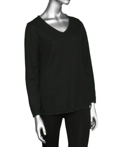 Parsley and Sage Marlowe Reversible Top- Indigo and Charcoal .  Style: W243C INDIGO reversed