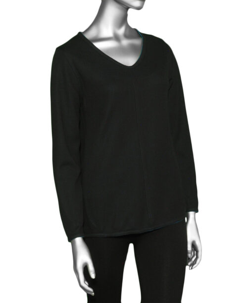 Parsley and Sage Marlowe Reversible Top- Indigo and Charcoal .  Style: W243C INDIGO reversed
