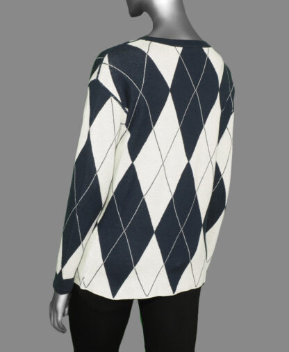 Tribal Reversible Sweater- Sapphire .  Tribal Style: 1597O-576-0805