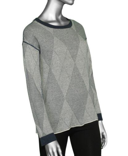 Tribal Reversible Sweater- Sapphire .  Tribal Style: 1597O-576-0805