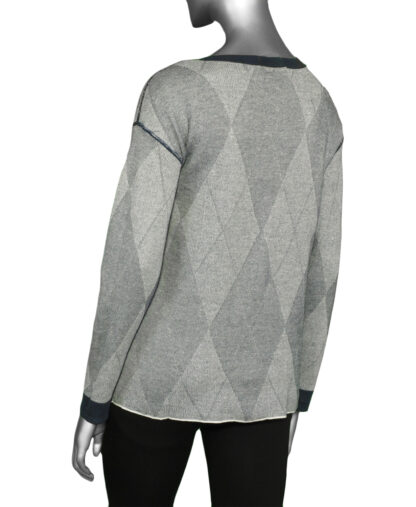 Tribal Reversible Sweater- Sapphire .  Tribal Style: 1597O-576-0805