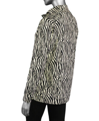 Lulu-B Half Zip Kangaroo Pocket Sweater-Zebra . Style: SPX5187P VZEB Back