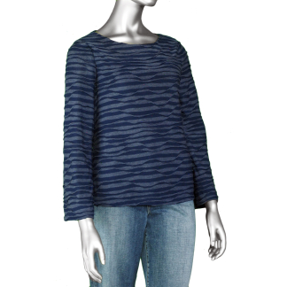 Liverpool Flared Sleeve Top- Navy Stripe . Liverpool Style: LM8B26KA15