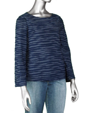 Liverpool Flared Sleeve Top- Navy Stripe . Liverpool Style: LM8B26KA15