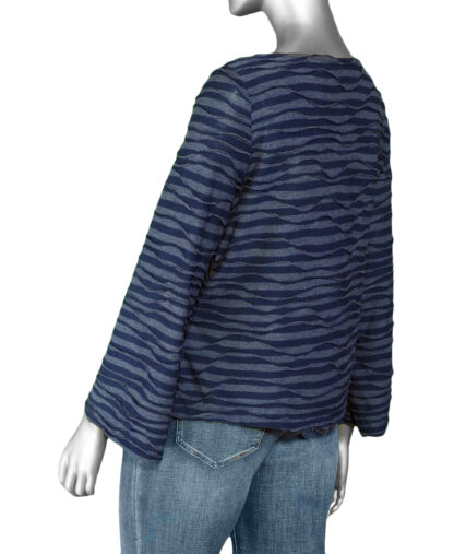Liverpool Flared Sleeve Top- Navy Stripe . Liverpool Style: LM8B26KA15 Back