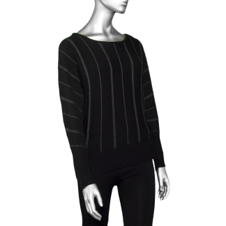 Liverpool Crew Neck Dolman Sweater- Black . Liverpool Style: LM8B33SK11 001 . 