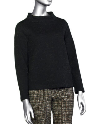 Habitat Cotton Lux Speckle Knit Pullover- Black . Habitat Style: 32310 BLK