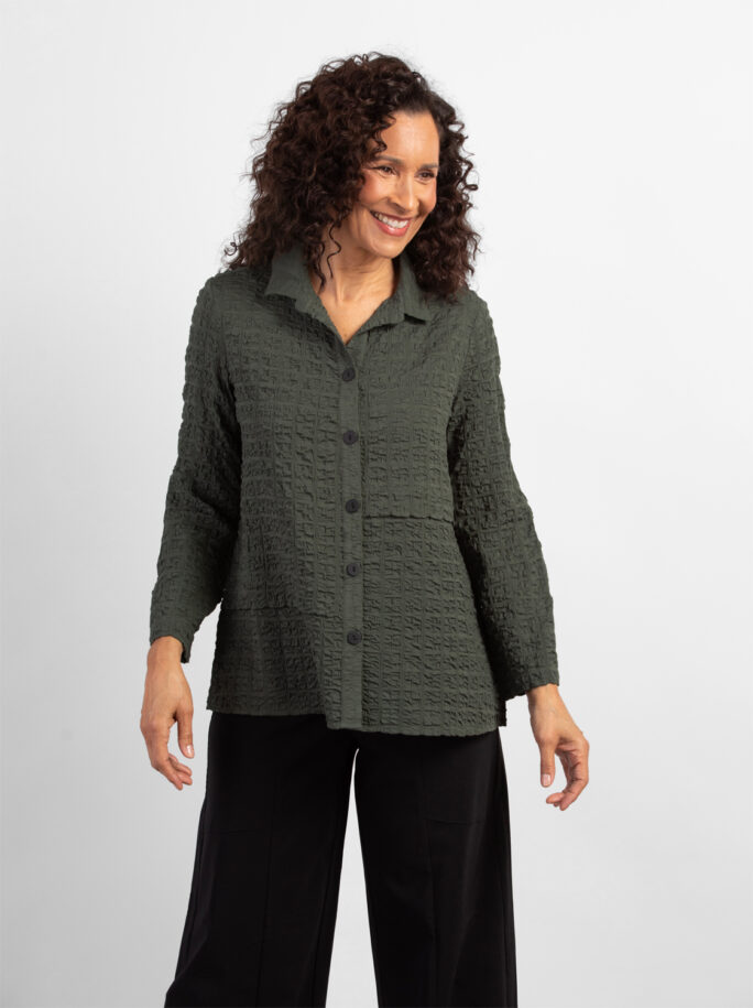 Habitat Pucker Weave Tunic- Forest . Habitat Style: 23730