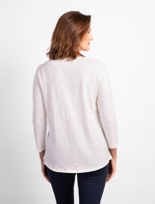 Habitat Ruched Shirt- Winter White . Habitat Style: 27516 Back