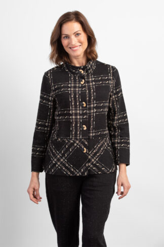 Habitat Cotton Lux Knit Swing Jacket- Plaid . Habitat Style: 32345 PLD