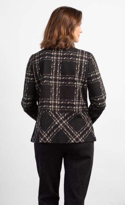 Habitat Cotton Lux Knit Swing Jacket- Plaid . Habitat Style: 32345 PLD Back