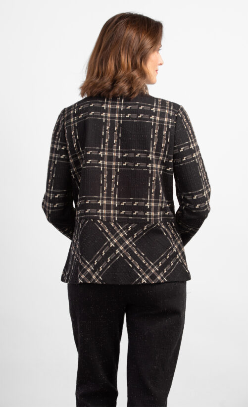 Habitat Cotton Lux Knit Swing Jacket- Plaid . Habitat Style: 32345 PLD Back