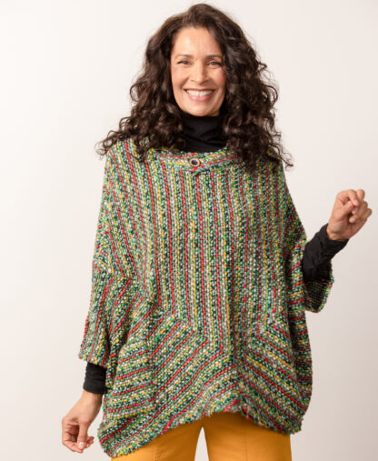 Habitat Tweed Fleece Poncho- Multi