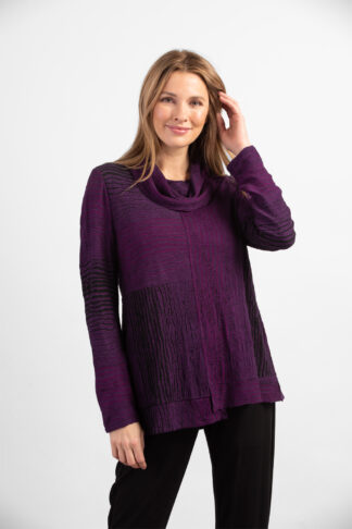 Habitat Autumn Breeze Cowl Tunic- Damson . Habitat Style: 57221 DMS