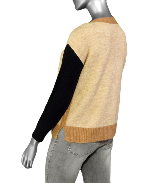 Tribal Color block Sweater Cardigan- Nomad . Tribal Style: 1488O-3166-2830 Back