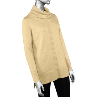 Tribal Cowl Neck Sweater- Heather Nomad .  Tribal Style: 1472O-133-3024