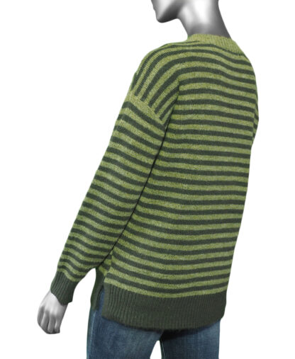 Tribal Crew Sweater- Mosstone . Tribal Style: 1489O-3166-1039 Back