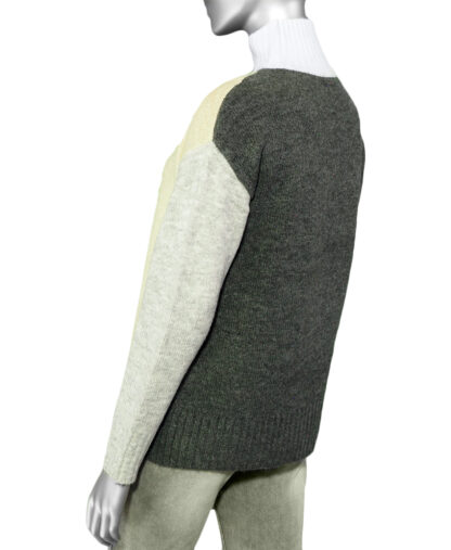 Tribal Mock Neck Sweater- Charcoal . Tribal Style: 1609O-3590-0097 Back