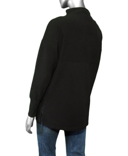 Tribal Funnel Neck Tunic- Black . Tribal Style: 7913O-4860-0002 Back
